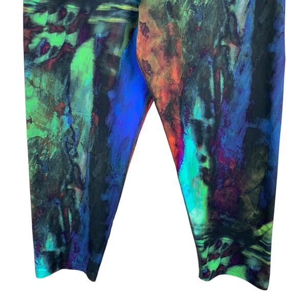 Dona Jo Capri Leggings Colorful Stretchy Women's 2 or L 12 14 - Picture 3 of 7